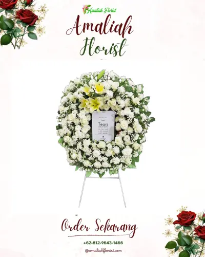 Krans Bunga Duka Cita di Sidomukti